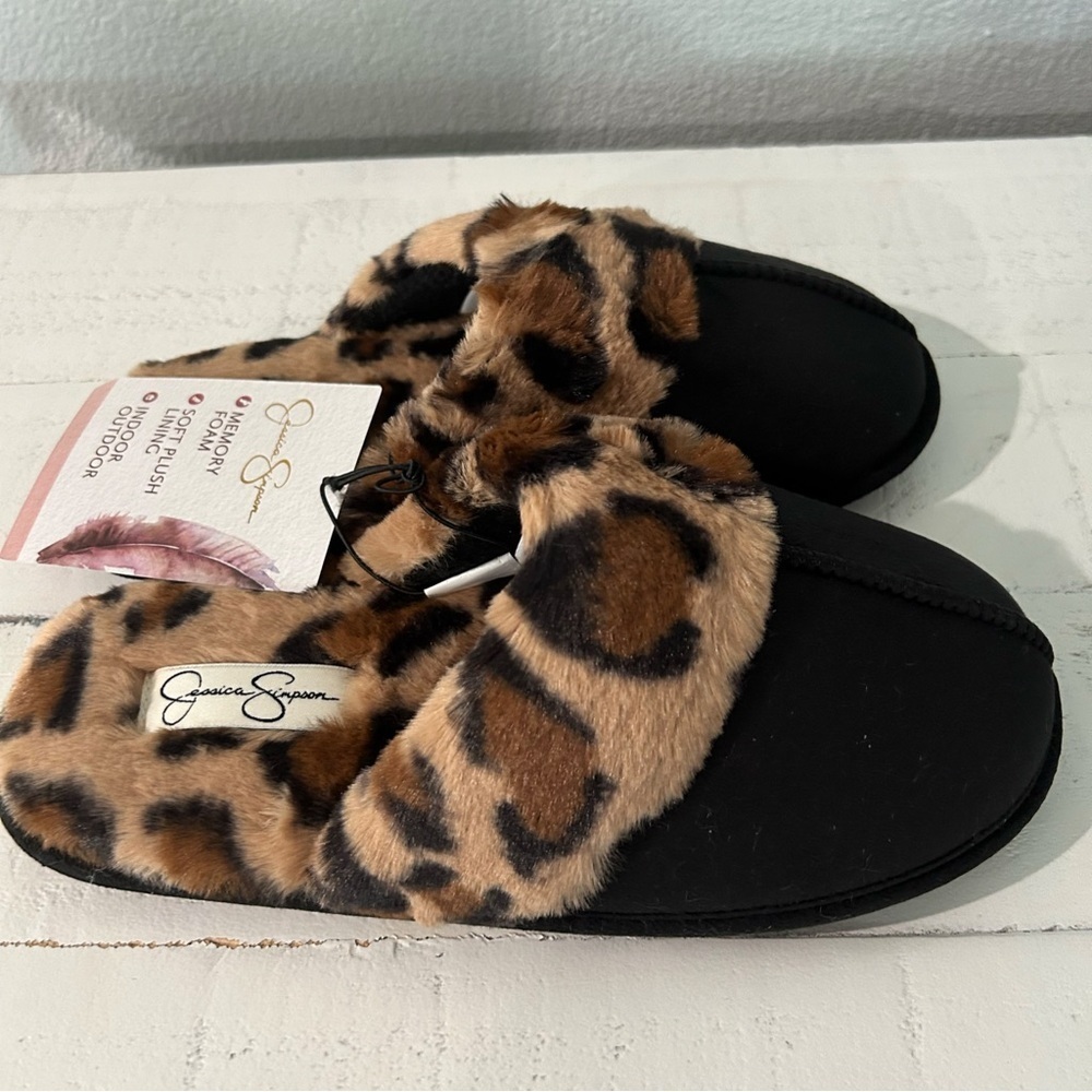 Jessica Simpson Womens Micro-Suede Scuff Slipper - Black and Brown - Picture 10 of 11